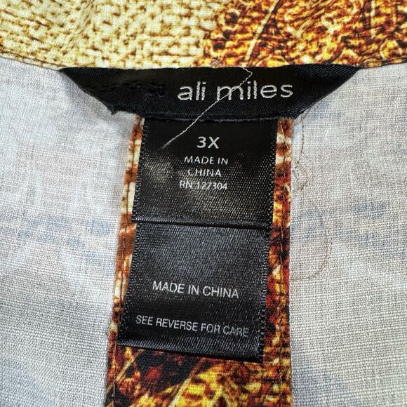 Ali Miles Womens 3X Multicolor Jacket Top Button Front Buttoned Back - Picture 5 of 10